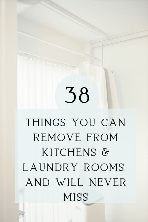 This is the second of seven posts that will help you declutter your home and your life! This post tackles the kitchen and laundry room. The included checklist details items commonly found in these rooms that you can discard and most likely never miss. How To Declutter Your Kitchen, Kitchen Declutter Checklist, Laundry Room Checklist, Kitchen Declutter, Decluttering Checklist, Decluttering Challenge, Kitchen And Laundry Room, Intracranial Pressure, Room Checklist