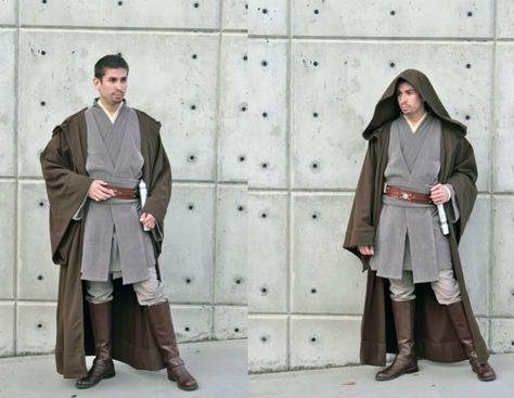 Grey Jedi tunic Samurai Jedi, Jedi Clothing, Jedi Fashion, Jedi Robes, Jedi Tunic, Jedi Armor, Jedi Outfit, Star Wars Fanfiction, Star Wars Halloween Costumes