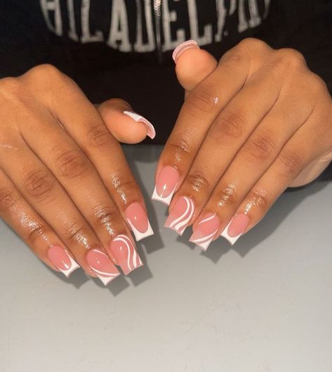 Nails With Lines, Carnival Nails, Acrylic Toe Nails, Acrylic Nail Set, Cute Toe Nails, Ombre Acrylic Nails, French Tip Acrylic Nails, Classy Acrylic Nails, Short Square Acrylic Nails