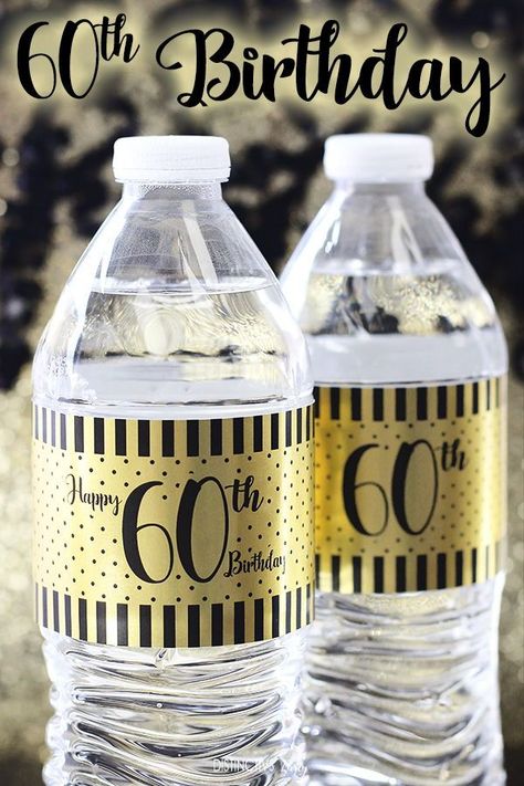 Birthday Drink Ideas, Party Refreshments, 80th Birthday Party Favors, 75 Birthday, Easy Party Favor, 60th Bday, Dads Birthday, Birthday Souvenir, Birthday Drinks