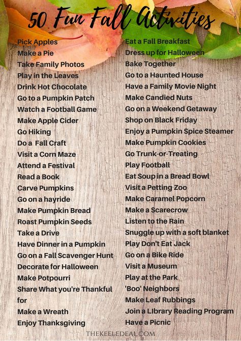 Fun free Printable list of 50 fun fall activities #fall #autumn #freeprintable #list #falllist #fallactivities #familyactivities #toddleractivities #kidsactivities Family Fall Activities, Fall Activities For Adults, Kids Fall Activities, Fall Activities For Kids, Fall Mood Board, Fun Fall Activities, Autumn Activities For Kids, Fall Breakfast, Fall Bucket List