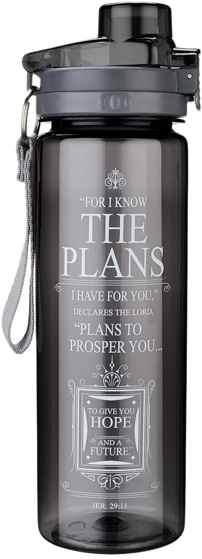 Reusable Plastic Water Bottle – Christian Water Bottle for Women & Men, Inspirational Water Bottle for Everyday Use (BPA Free 28oz Wide Mouth Water Bottle) Portable Water Filter, Christian Art Gifts, Survival Backpack, Black Armor, Wide Mouth Water Bottle, Best Water Bottle, Sports Water Bottle, Inspirational Scripture, Sports Water