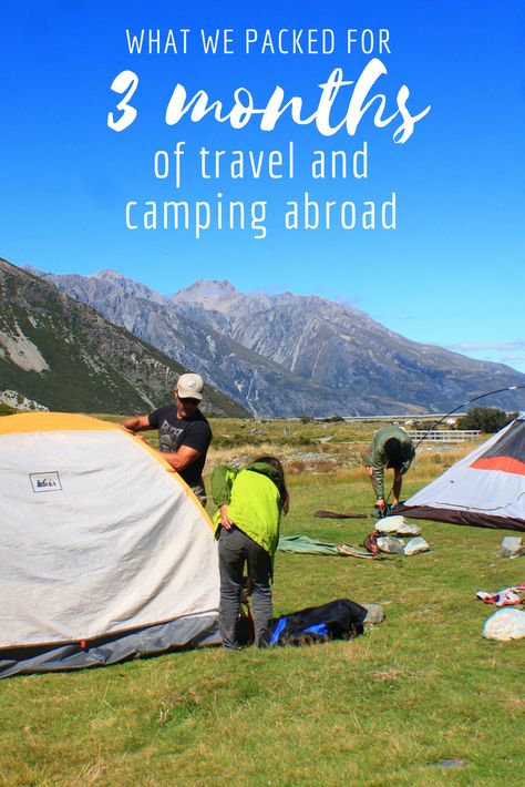 What To Pack For Long Term Travel and Camping Abroad • Nomads With A Purpose Long Term Camping, Abroad Packing List, California Beach Camping, Travel Through Europe, Camping List, Long Term Travel, Camping Checklist, Road Trip Essentials, Camping Outfits