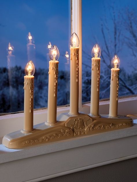 Electric Windowsill Candle, In 3 Sizes Window Candle Lights, Christmas Lights Outdoor Trees, Christmas Window Candles, Electric Window Candles, Window Candle, Outdoor Tree Lighting, Christmas Window Lights, Window Candles, Vermont Country Store