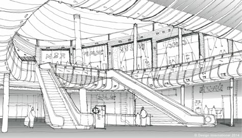 Mall Interior, Shopping Mall Interior, Summer Meal Planning, Kids Meal Plan, Interior Vintage, Interior Sketch, Shop Window Design, Architectural Drawing, Perspective Drawing