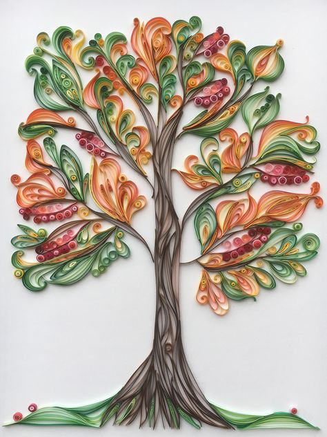 https://flic.kr/p/GHqRuf | Quilled Tree Quilling Tree, Quilled Tree, Neli Quilling, Crafts By Season, Arte Quilling, Paper Quilling Flowers, Origami And Quilling, Quilling Work, Art Quilling