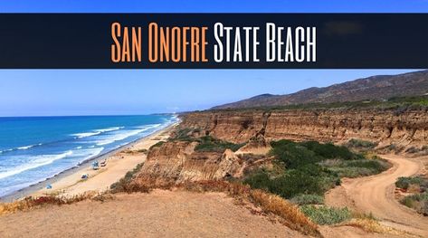 Here is your complete guide of things to do, places to extend your stay, and just about everything you need to know before visiting San Onofre State Beach. San Onofre Beach, Orange County Beaches, Beach Volleyball Court, San Onofre, Converted School Bus, Sonic Drive In, Southern California Beaches, Camp Pendleton, Beach Bonfire