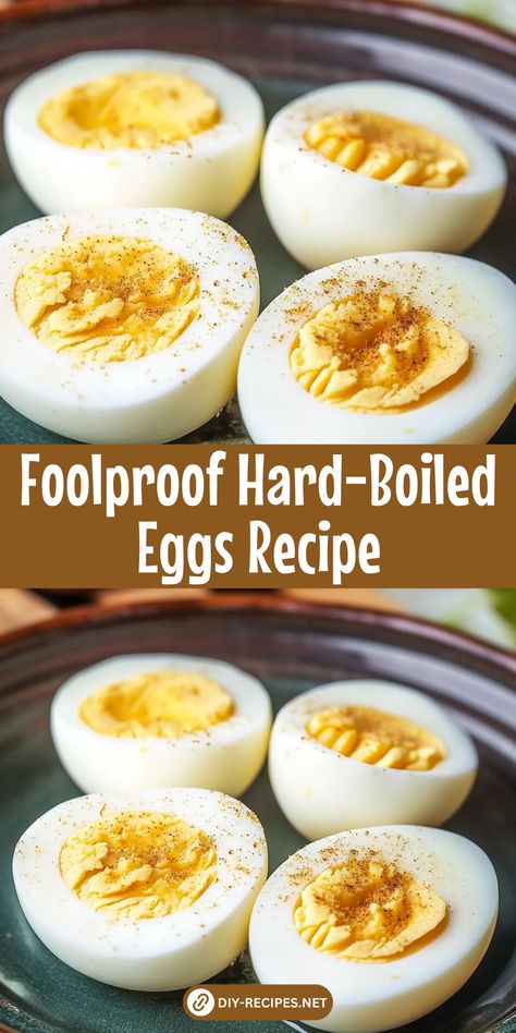 This foolproof hard-boiled eggs recipe guarantees perfect results every time. Follow these easy steps for perfectly cooked eggs! Steaming Eggs Hard Boiled, Boiled Eggs Recipes Healthy, Hardboiled Egg Recipe, Best Hard Boiled Eggs Easy Peel, Perfect Hard Boiled Eggs Easy Peel, How To Make Hard Boiled Eggs, Hard Boiled Eggs Stove Top, Best Way To Boil Eggs, Hard Boiled Eggs Instant Pot