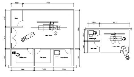 Medical hospital x-ray room layout plan details dwg file Hospital X Ray Room Design, X Ray Room Hospital, Hospital Plan Layout, X Ray Room Design, Hospital Ward Room, Hospital Layout, X Ray Room, Lobby Plan, Hospital Plan