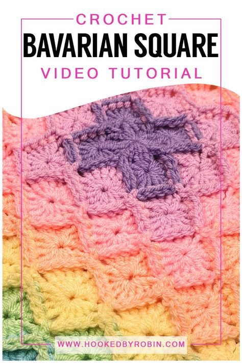 Bavarian Stitch Crochet Blanket, Bavarian Crochet Stitch, Crochet Bavarian Stitch, Bavarian Stitch Crochet, Bavarian Crochet Patterns, Hooked By Robin, Bavarian Crochet, Crochet Squares Afghan, Yarn Ideas