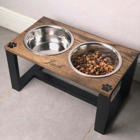 Diy dog bowl stand