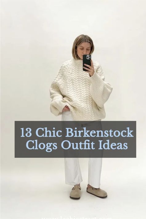 birkenstock outfit, birkenstock outfit women, birkenstock outfit clog, birkenstock clog outfit, birkenstock boston clog, birkenstock boston outfit Birkenstock Sherpa Clogs Outfit, Outfits To Wear With Boston Birkenstocks, Clogs With Jeans Outfit, Outfit Ideas With Birkenstocks, Boston Birkenstock Outfit Winter, Birkenstock Women Outfit, Jeans And Clogs Outfit, How To Wear Clogs With Jeans, Birkenstock Outfit Clog