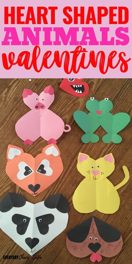 Are you looking for some fun Valentine’s crafts to do with your kids? Try making one of these heart-shaped animals! 6 adorable animal Valentine’s to give away to friends, family, or classmates! #valentinescrafts #craftsforkids Heart Shaped Animals, Toddler Valentine Crafts, February Crafts, Easy Valentine Crafts, About Heart, Valentine's Day Crafts For Kids, Preschool Valentines, Valentine Crafts For Kids, Animal Crafts For Kids