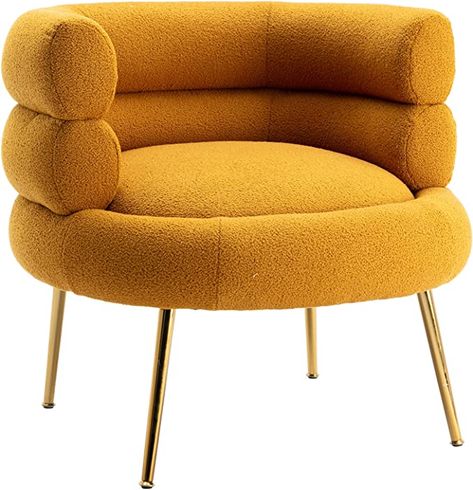 Amazon.com: Dolonm Modern Accent Chair for Living Room Upholstered Club Chair Single Sofa with Metal Legs Fabric Reading Side Arm Chair for Bedroom Dorm (Emerald Green) : Home & Kitchen Mid Century Chairs Living Room, Sofa Comfy, Tufted Chaise Lounge, Upholstered Bedroom, Yellow Chair, Mid Century Living Room, Velvet Accent Chair, Single Sofa Chair, Vanity Chair