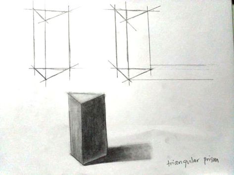 GRADATED VALUE SCALE: triangular prism Prism Drawing, Value Scale, 3d Triangle, Triangular Prism, Doodle Paint, 3d Shape, 3d Drawings, Prisms, Diy Art Painting