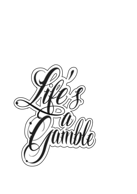 Tattoo Stencil Outline Meaningful, Go Big Or Go Home Tattoo, Life Is A Gamble Tattoo Design, Lifes A Gamble Tattoos, Life Is A Gamble Tattoo, Lifes A Gamble Tattoo, Tattoo Outline Drawing Stencil Ideas, Tattoo Outline Drawing Stencil, Card Tattoo Designs