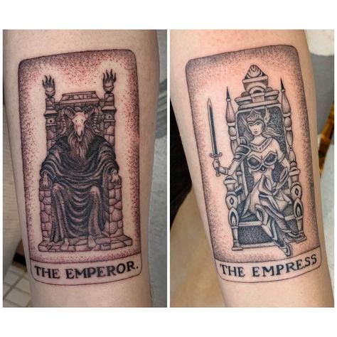 The Emperor Tarot Tattoo, Emperor Tarot Card Tattoo, Emperor Tarot Tattoo, The Empress Tattoo, The Empress Tarot Tattoo, Emperor Tattoo, High Priestess Tattoo, Alex Powell, Empress Tattoo