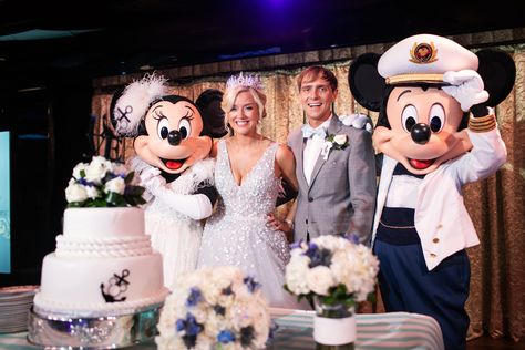 Katrina & Josh's Disney Cruise wedding reception in Evolution aboard the Disney Dream Disney Wish Cruise Wedding, Disney Cruise Wedding Ideas, Cruise Wedding Ideas, Cruise Wedding Dress, Carnival Cruise Wedding, Cruise Weddings, Fireworks Photos, Disney Cruise Wedding, Disney Wedding Invitations