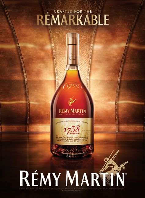 Remy Martin 1738 Beautiful Remy Martin 1738, Beer Types, Brandy Cocktails, Remy Martin, Liquor Drinks, Wine O Clock, Drinks Design, Cigars And Whiskey, Liquor Bottles