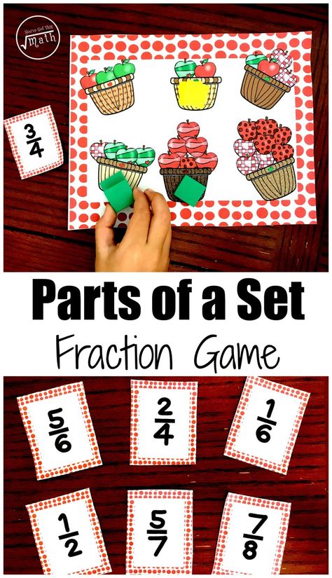 parts of a set fraction game Fractions Of A Set Activities, Teach Fractions, Learning Fractions, Free Math Printables, Homeschool Math Curriculum, Fraction Games, Teaching Fractions, Games To Make, Math Activities For Kids