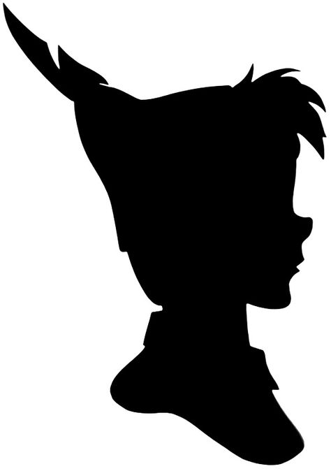 Peter Pan | Peter Pan | Disney | High Definition Silhouettes | Isabel Talsma Peter Pan Clipart, Disney Side Profile, Peter Pan Outline, Petar Pan, Jackolantern Ideas, Peter Pan Shadow, Peter Pan Characters, Peter Pan Hat, Peter Pan Silhouette