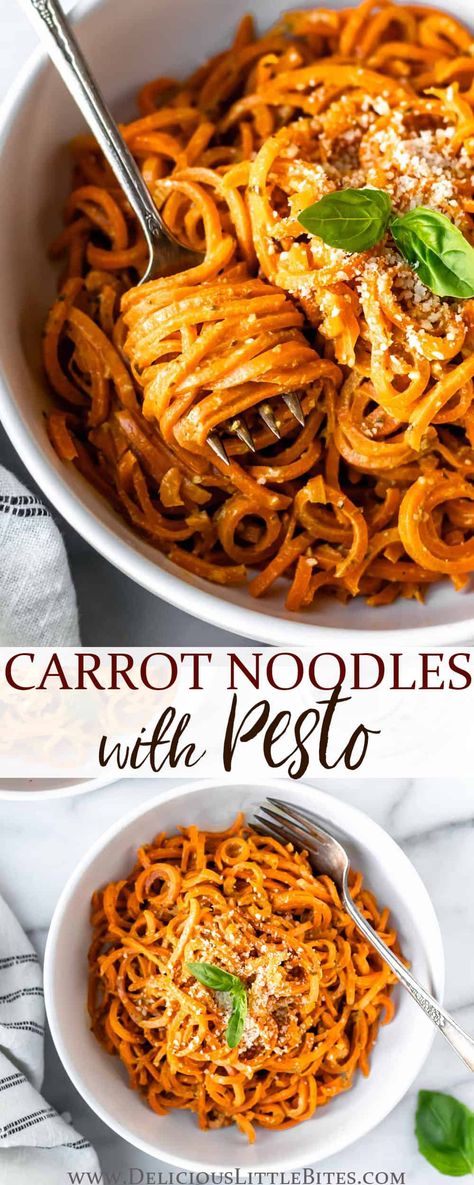 Spiralized Vegetable Recipes, Spiral Carrot Recipes, Spiralized Carrot Recipes, Carrot Noodles Recipes, Carrot Noodle Recipes, Meals With Carrots, Carrot Zoodles, Carrot Recipes Healthy, Veggie Noodle Recipes