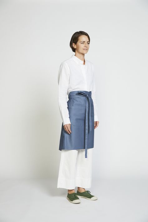 Housekeeping Staff Uniform, Kitchen Staff Uniform, Japanese Chef Uniform, Japanese Restaurant Uniform, Blue Waitress Uniform, Patisserie Shop, Waiter Uniform, White Apron, Uniform Design