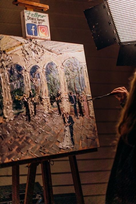 Live Painting Wedding, Ceremony Ideas Wedding, Unique Wedding Ceremony Ideas, Unique Wedding Ceremony, Painting Wedding, Nola Wedding, Wedding Ceremony Ideas, Wedding Reception Photography, Wedding Painting