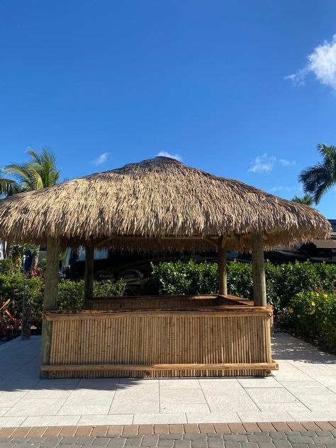 Beach Hut Shed Tiki Bars, Backyard Tiki Hut, Tiki Hut Backyard, Tiki Hut Ideas, Beach Hut Shed, Rooftop Bar Design, Cabin Projects, Outdoor Tiki Bar, Outdoor Bars