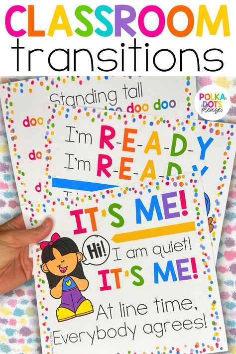 Classroom transitions are a key part of a good classroom management system.  Having engaging and effective transitions can change a classroom's efficiency. Head over to this blog post by a veteran kindergarten teacher for 21 amazing classroom transition ideas.  Add these ideas to your teacher toolbox. With new transition songs, chants, tools and ideas your classroom management can go to the next level. Includes ideas for carpet time, lining up, noisy class ideas, and relaxing transitions. Carpet Time Rules, Kindergarten Line Up Songs, Floor Line Up Ideas Classroom, Carpet Transition Songs, Carpet Songs For Kindergarten, Songs For Classroom Management, Songs For Transitions In Classroom, Transition Chants For Classroom, Kindergarten Classroom Behavior System