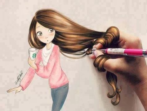 Kristina Webb Art, Starbucks Girl, Kristina Webb, Alberto Giacometti, Amazing Drawings, Beautiful Drawings, A Drawing, Pencil Art, Rapunzel