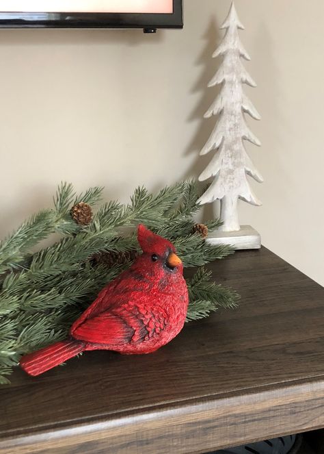 Red Cardinal Christmas Decorations, Christmas Cardinals Decorations, Cardinal Themed Christmas Trees, Cardinal Decorations, Cardinal Decorations Holidays, Cardinal Xmas Decor, Cardinal Christmas Centerpiece, Cardinal Christmas Decor, Christmas Window Boxes