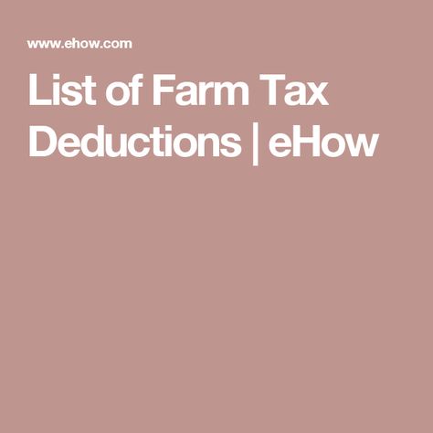 List of Farm Tax Deductions | eHow Homesteading Goals, Backyard Nursery, Homestead Tips, Diy Homesteading, Tax Organization, Urban Farms, Backyard Homestead, Hobbies Quote, Cow Stuff