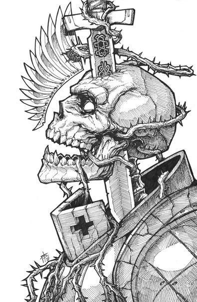 Traditional Artstyles, Creepy Drawings, Skull Art Drawing, Tattoo Zeichnungen, Cd Cases, Dark Art Tattoo, Tattoo Art Drawings, Dark Art Drawings, The Skull