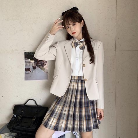 Cute School Outfits Uniform, School Outfits Uniform, Outfits Uniform, Cute School Outfits, Student Uniform, Korean School, School Uniform Fashion, School Uniform Outfits, Concept Clothing