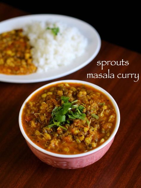 sprouts curry recipe | moong sprouts sabzi | sprouts recipe Sprouts Recipes Indian, Indian Beans, Vegetable Rice Recipe, Moong Sprouts, Karnataka Recipes, Bean Sprout Recipes, Healthy Curry Recipe, Rajma Recipe, Butter Masala Recipe