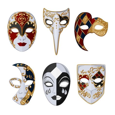 Masquerade Aesthetic, Creepy Carnival, Carnaval Costume, Venice Mask, Mask Drawing, Carnival Of Venice, Venetian Masquerade, Venetian Masks, Anime Inspired Outfits