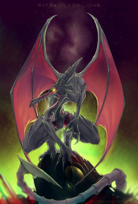 Smash Bros Fanart, Ridley Metroid, Metroid Fanart, Gaming Artwork, Metroid Samus, Super Metroid, Metroid Prime, Samus Aran, Smash Brothers