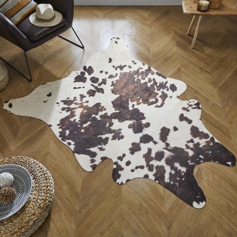 Cow Print Faux Animal Rug in Black White buy online from the rug seller uk Copper Beach, Cow Print Rug, Cow Rug, Black White Rug, Animal Rug, Faux Fur Rug, Black Vase, Hide Rug, White Cow