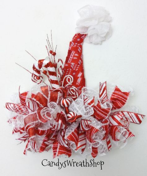 Santa Hat, Santa Hat Wreath, Santa Claus Wreath, Christmas Decor, Christmas Wreath, Holiday Wreath, Christmas Hat, Holiday Hat, Santa Decor by CandysWreathShop on Etsy Elf Hat Wreath, Santa Hat Wreath, Diy Santa Hat, Christmas Door Hangings, Christmas Signs Diy, Santa Wreath, Candy Cane Wreath, Christmas Wreaths To Make, Christmas Flower Arrangements