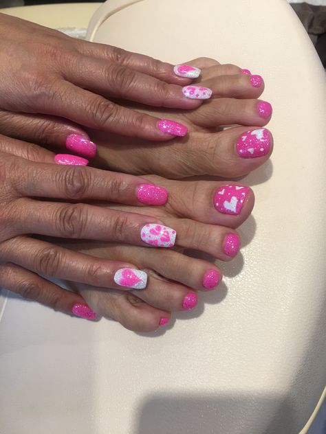 Valentine's Pedicure Ideas, February Pedicure Ideas, February Toe Nails, Red Glitter Valentine Nails, Valentine Pedicure Designs Toenails, Valentines Toes Nails, Valentines Toe Nail Designs Pedicures, Valentines Toe Nails, Valentine’s Day Pedicure