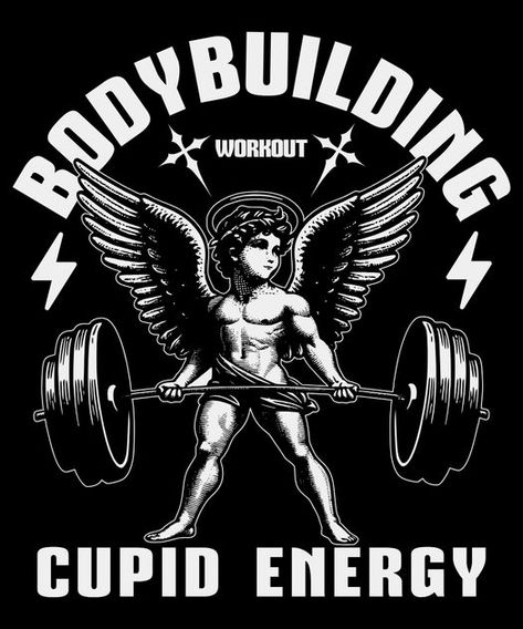 Cupid bodybuilding T-Shirt Design Template Bodybuilding T Shirts, T Shirt Logo Design, Cool Shirt Designs, Gym Art, Gym Logo, T Shirt Design Template, Shirt Logo Design, Graphic Tshirt Design, Gym Shirts