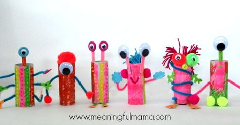 We absolutely loved making these toilet paper roll aliens. We love making things out of recycled materials and toilet paper roll crafts are always a hit. Alien Crafts, Red Pom Poms, Toilet Roll Craft, Toilet Paper Tube, Toilet Paper Roll Crafts, Paper Roll Crafts, Alien Art, Toilet Paper Roll, Childrens Crafts