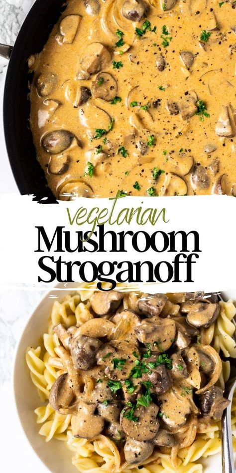 Healthy Dinner Recipes With No Meat, Vegetarian Meals With Mushrooms, Mushroom Stroganoff Recipe Vegetarian, Vegan Friendly Recipes, Low Salt Vegetarian Recipes, Crockpot Vegetarian Pasta Recipes, Recipes For Dinner Without Meat, Vegetarian German Food, Vegetarian Mushroom Pasta