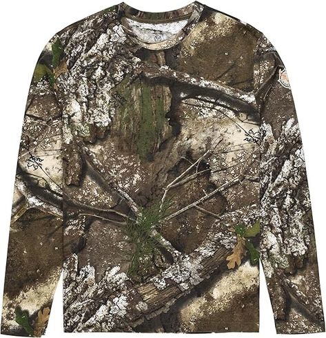 Bell Rangers Realtree APX Camouflage Long Sleeve Shirt for Men and Women All Season Camo Crewneck Tee (US, Alpha, Medium, Regular, Regular, Realtree APX) | Amazon.com Camo Crewneck, Invisibility Cloak, Real Tree Camouflage, Camo Shirt, Camo Tee, Camo Shirts, Top Crafts, Crew Neck Shirt, Camo Print