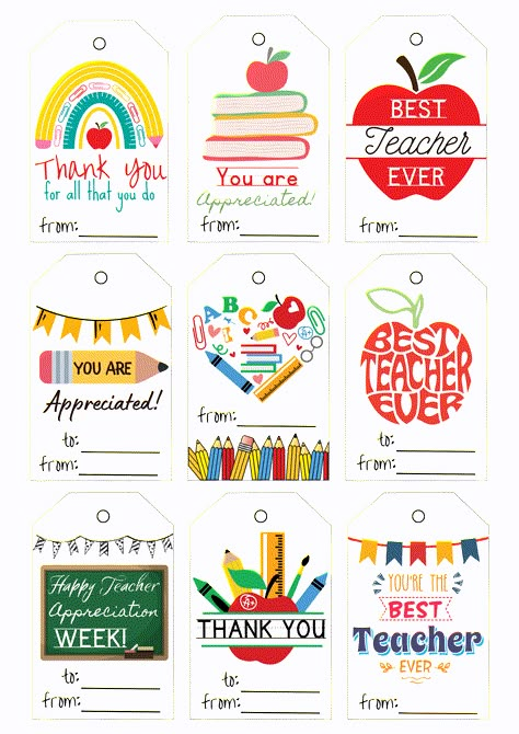 Teachers Appreciation Gift Card Ideas, Gift Card For Teachers Day, New Year Teacher Gift Ideas, Teacher Gift Printables Free, Teacher Thank You Free Printable, Free Teacher Gift Tags, Teacher Appreciation Gift Tags Printable, Teacher Printables Free Appreciation, School Tags Printable