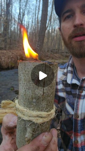 John on Instagram: "Making a bushcraft candle 🔥🪵 burns anywhere from 1 to 3 hours depending on how much resin you have  #bushcraft #survival #outdoorlife #selfreliance #camping #diy #survivalskills #survivaltip #primitiveskills  #primitivetechnology #campinglife #offgrid #offgrifliving #selfsufficiency" Survival Candle, Primitive Candle, Outdoor Hacks, Survival Fire, Primitive Technology, Primitive Candles, Camping Hacks Diy, Survival Skills Life Hacks, Survival Techniques