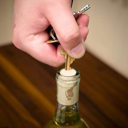 10 Ways to Open a Wine Bottle without a Corkscrew: Open Wine Bottle With a Key - Provided by The Family Handyman Wine Opener Hack, Open Wine Without Corkscrew, Wine Rack Towel Holder, Open Wine, Diy Wine Bottle, Wooden Wine Crates, Pallet Wine, Wooden Wine Boxes, Wine Stains