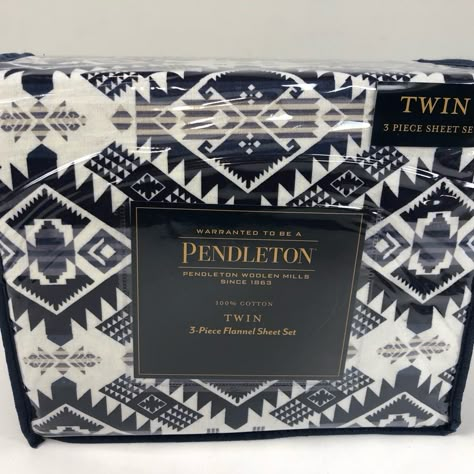 Pendleton Sheet Set Classic Pendleton Pattern 3 Pc Set Flat & Fitted Sheets W Pillowcase Twin Sized Soft 100% Cotton Flannel Legendary Pendleton Quality Brand New In Packaging Sizing/Details In Images Pricing Is Fair And Quite Firm . Please Let Us Know If You Have Any Questions. Pendleton Bedroom, Native American Bedroom, Pendleton Pattern, Pendleton Bedding, Native American Houses, Western Pillows, Western Bedroom Decor, Western Bedding, Western Bedroom