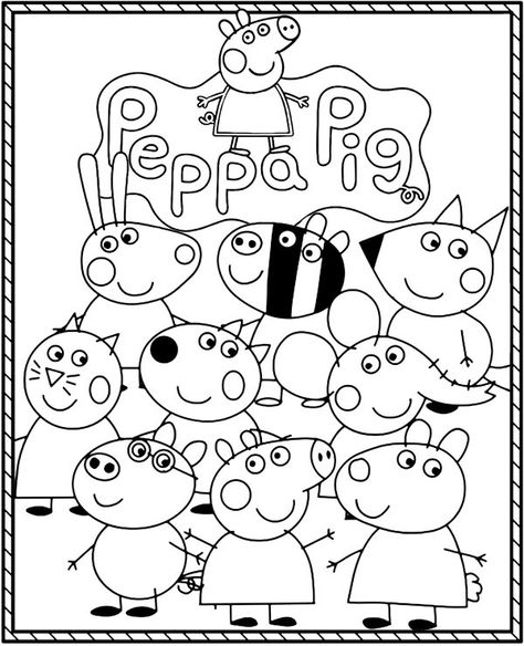 Peppa Pig Activities Preschool, Pepa Pig Coloring, Peppa Pig Drawing, Peppa Pig Printables, Peppa Pig Imagenes, Peppa Pig Happy Birthday, Pig Coloring Pages, Manga Coloring Pages, Pig Candy